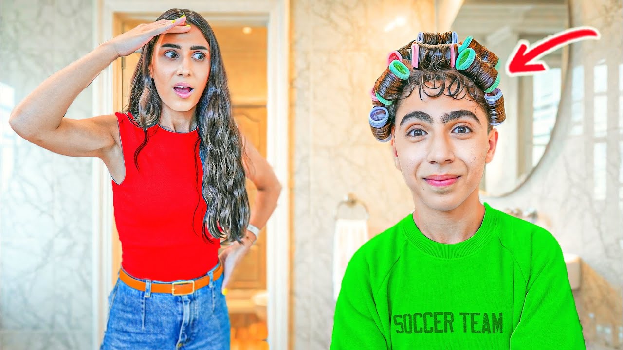 ابنا عمل شي مجنون ب شعره 👨‍🦱 صدمنا !