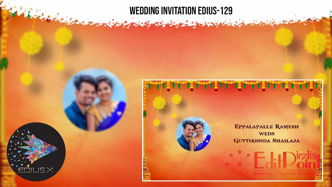 EDIUS || 00128 || WED-EDI-128 || Wedding Invitations | Multi Language | 