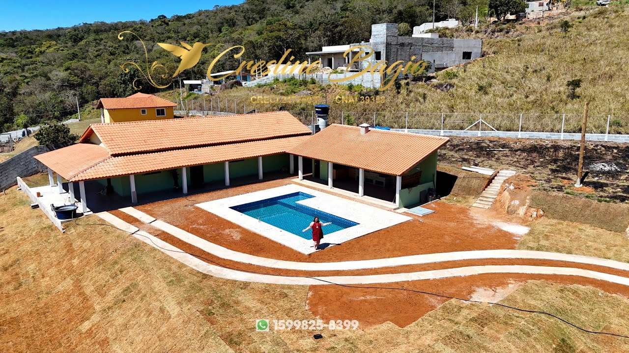 CHÁCARA IBIÚNA SP Casa 3Qts, Área Gourmet, Piscina 4/8 #naplanta A PARTIR R$450.000,00 #imoveis 🏡