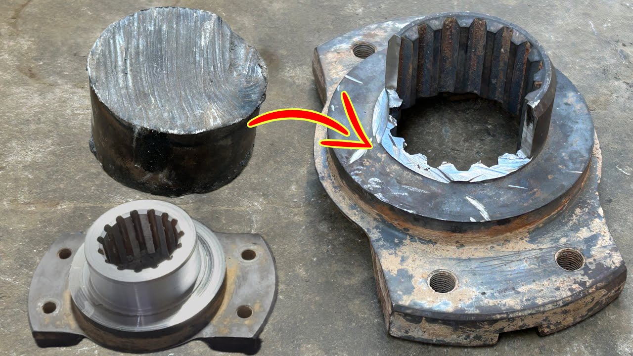 Master Mechanic's Sensitivity Restoring a Broken Hydraulic Pump Coupling