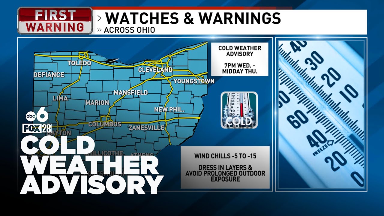 Wednesday Forecast: Temps to remain painfully low across Ohio this week