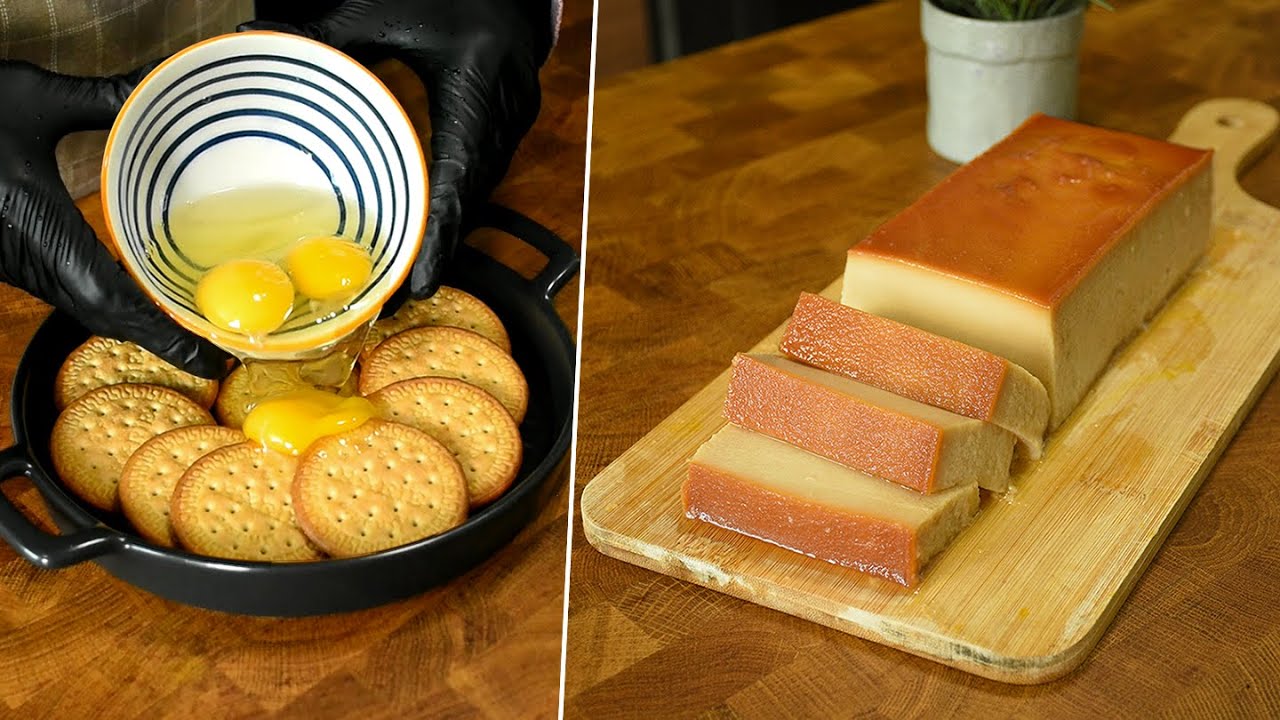 Puding Biskut Marie Mudah Dan Sedap