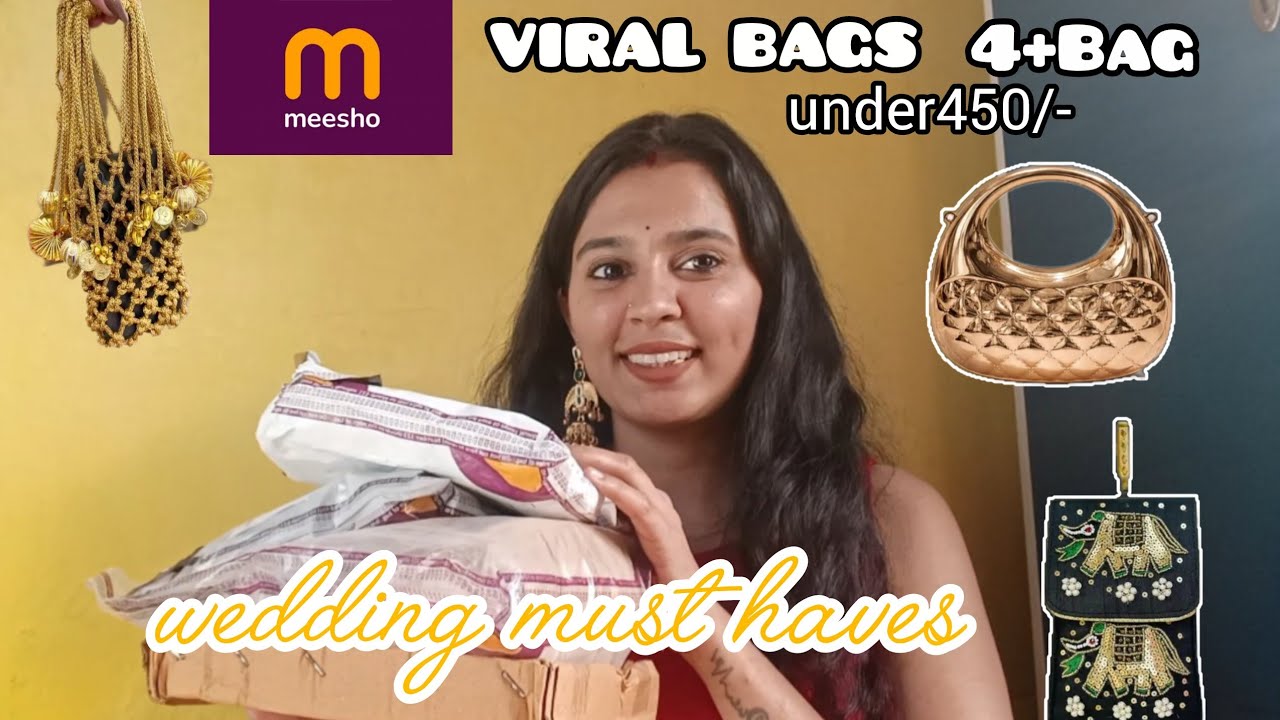 Meesho viral wedding must haves bags ||under450/-|| #wedding #mustwatch #musthave #viral#meeshobags 