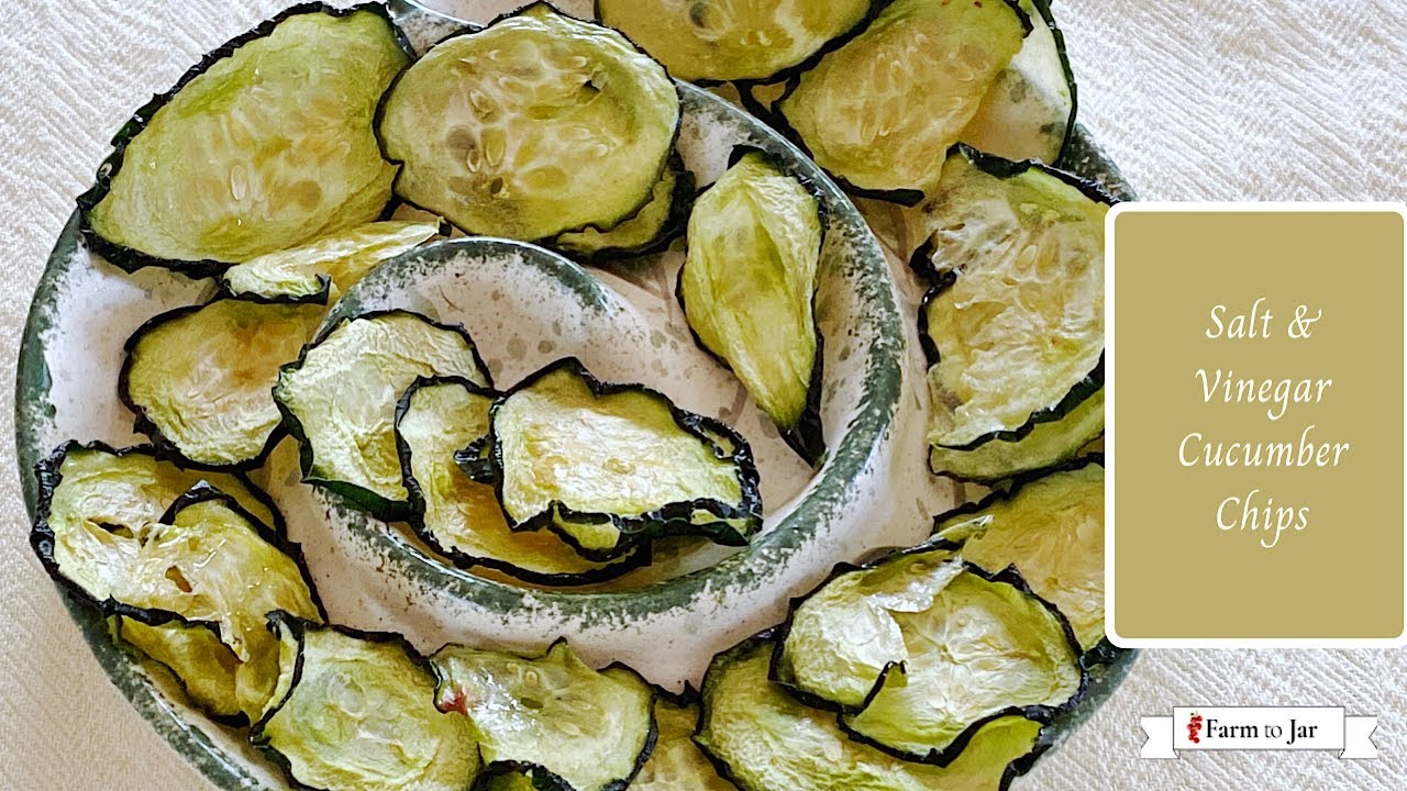 How to make Salt & Vinegar Cucumber Chips - Dehydrator or oven-baked
