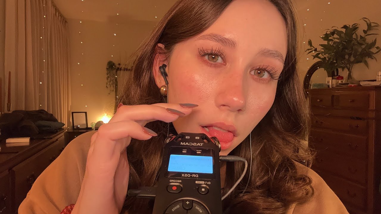 ASMR | Slow and Intense Tascam Mouth Sounds (Ear to Ear, Tongue Swirling, Mic Touching) REUPLOAD