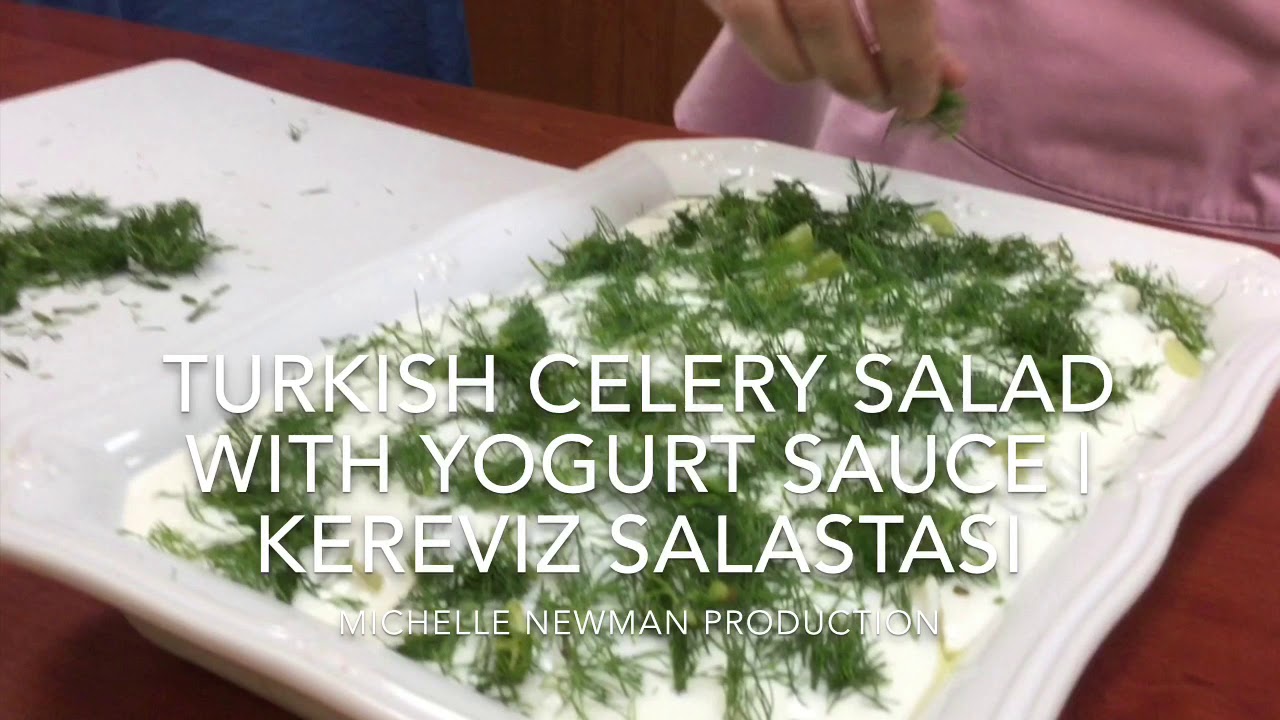 Turkish Celery Salad with Yogurt Sauce | Kereviz Salastasi