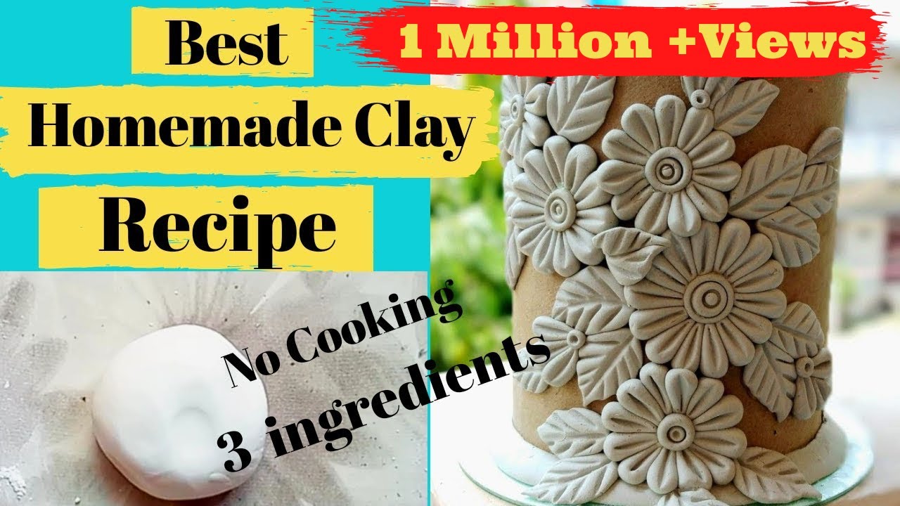 Best Home made clay | Air Dry clay | easy clay without cooking | Something Artistic |
