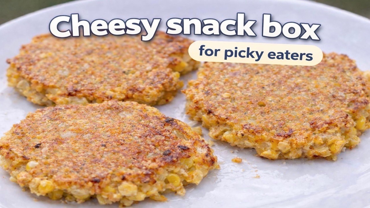 Cheese Corn Fritters for Kids | Soft Inside and crispy Outside