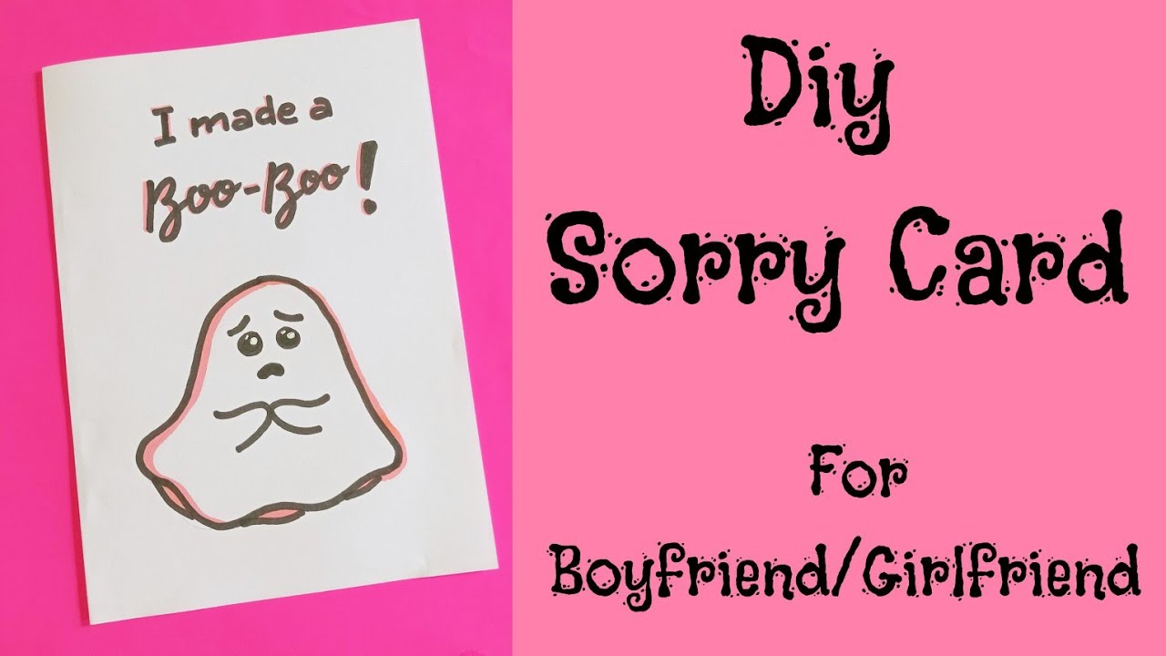 Diy Sorry Card tutorial || sorry card for boyfriend /girlfriend || card making tutorial ||