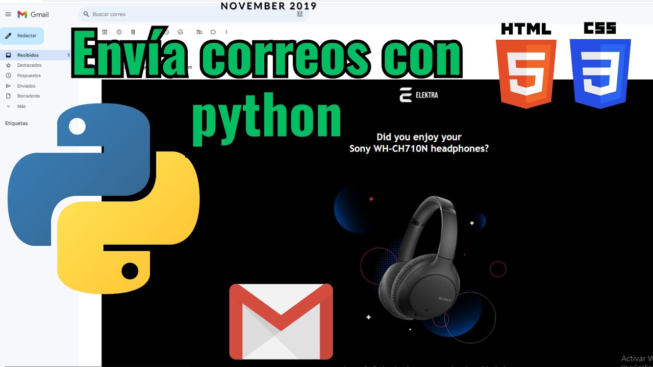 Envia correos HTML con python.
