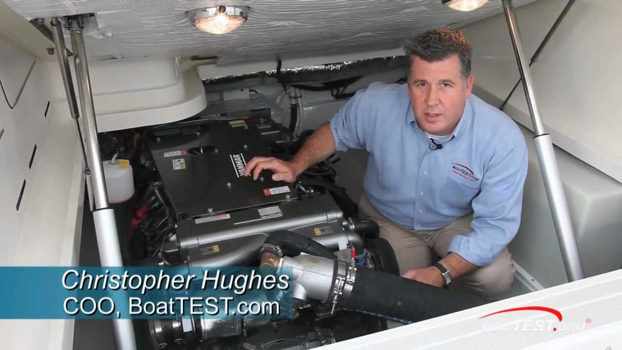 Yanmar  8LV 370 Engine Test 2011- By BoatTest.com