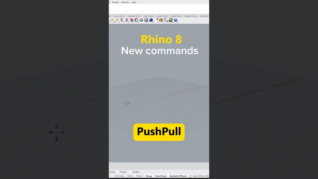 PushPull a new command in Rhino 8 #3dmodeling #rhino3d #rhinoceros3d #grasshopper3d #design