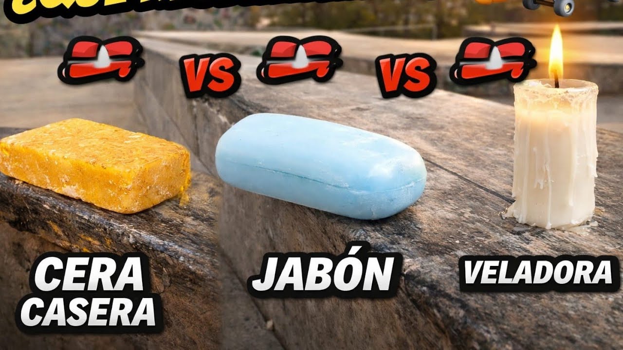 PROBÉ CERA CASERA, JABÓN Y VELADORA… EL RESULTADO ME SORPRENDIÓ 😳🛹🔥