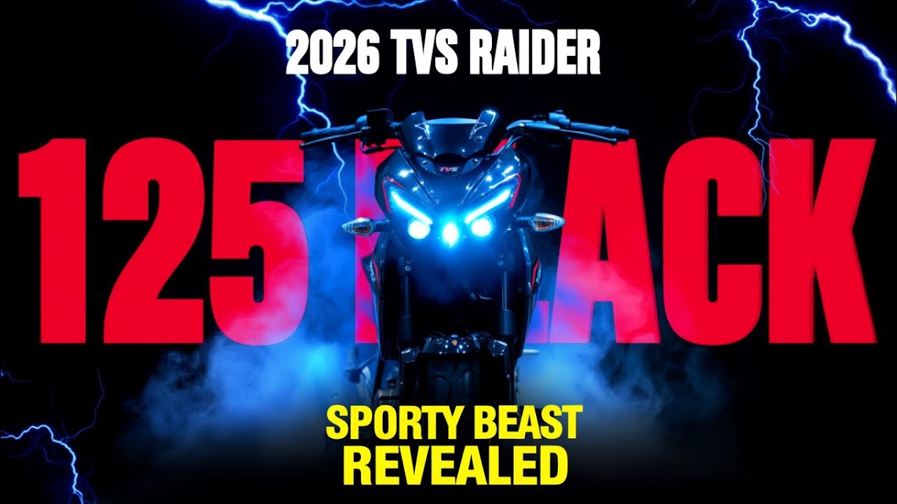2026 TVS Raider 125 Black First Look &ndash; Sporty Design & New Features