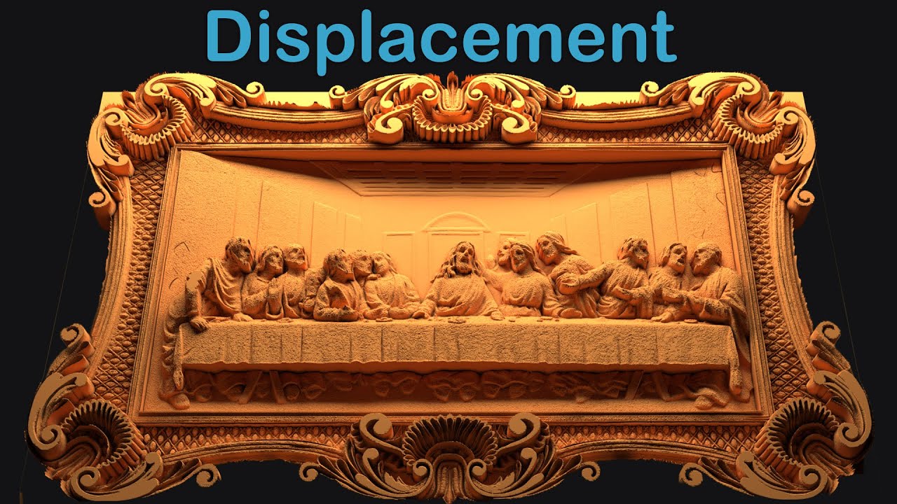 تحويل صورة الى جدارية | displacement in 3ds max | STL for Print | Arabic