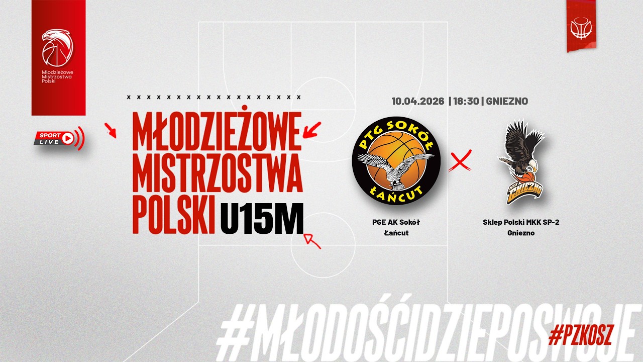 PGE Akademia Koszyk&oacute;wki Sok&oacute;ł Łańcut - Sklep Polski MKK SP-2 Gniezno (1/4 MMP U15M)