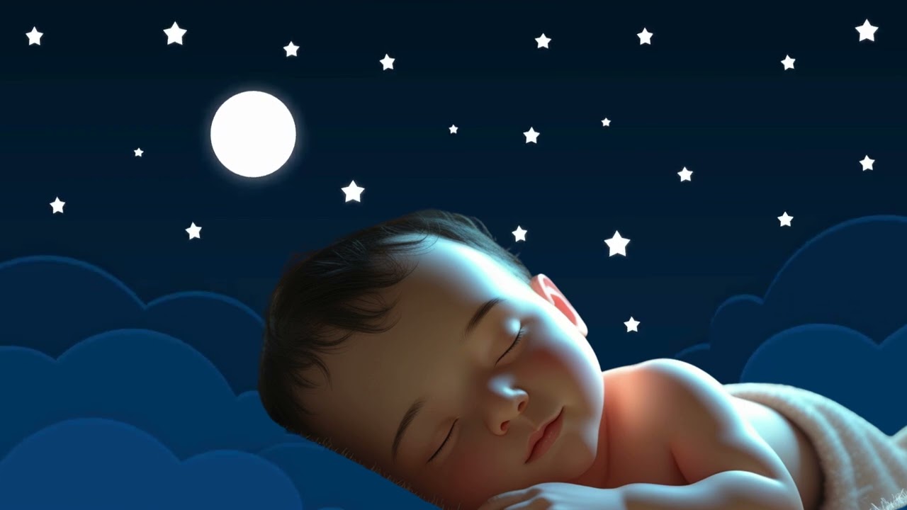 Gentle Lullabies for Babies to Go to Sleep – Night Sky & Shooting Stars | Deep Sleep Lullaby