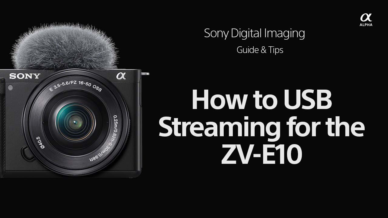 Sony  |  How To's  |  How to enable USB Streaming on the ZV-E10  |  Sony Alpha camera