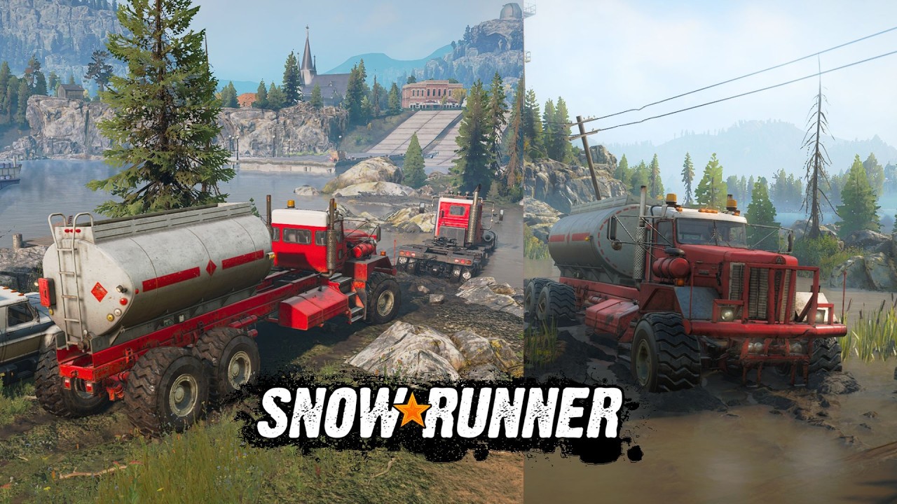 MASSIVE VEICLE snowrunner pluing truck