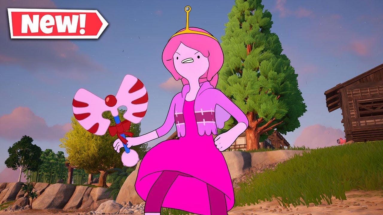 NEW PRINCESS BUBBLEGUM Skin Gameplay In Fortnite! (Adventure Time)