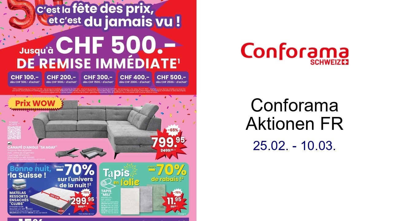 Conforama Aktionen FR 25.02. - 10.03.