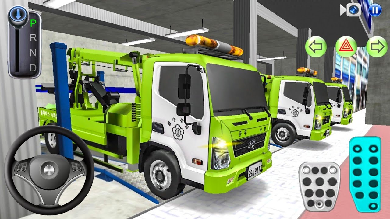New Green Tow Truck in Auto repair Shop - 3D Driving Class New Update 2026 - Game Car Android