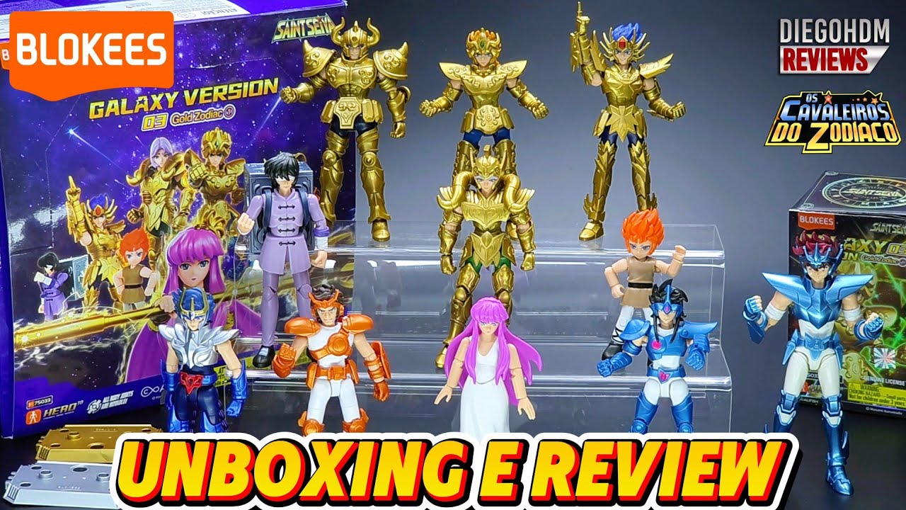BLOKEES Saint Seiya Galaxy Version WAVE 3 COMPLETA Unboxing e Review