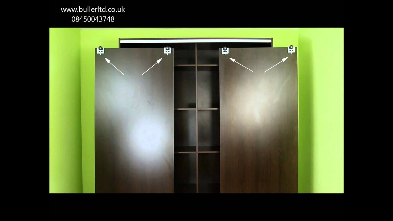 A3 Sliding Door Gear Wardrobe Track Kit with profile handles spring loaded