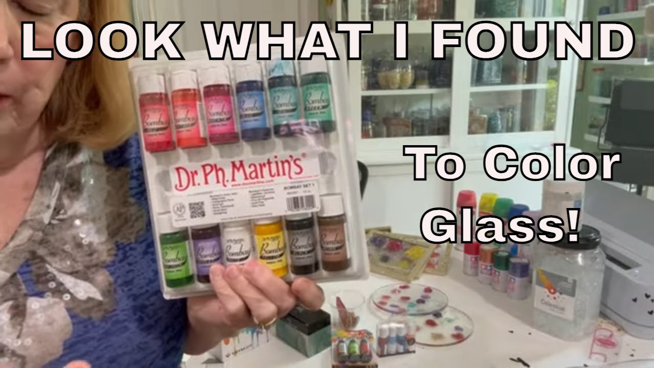 # 269 Coloring crushed Glass for Glass Art Using Alcohol Inks Spray Paints & Bombay Inks Pros & Cons
