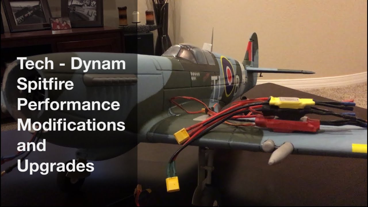Модификации и улучшения характеристик радиоуправляемого самолета Dynam Spitfire