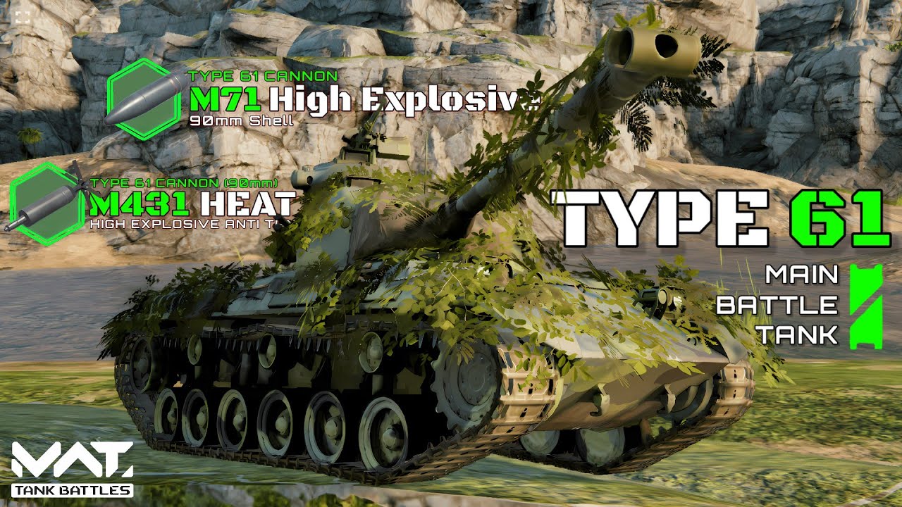 Japanese Type 61 Main Battle Tank Quick View and Gameplay | 1st T1 Gacha Tank | MWT Tank Battles