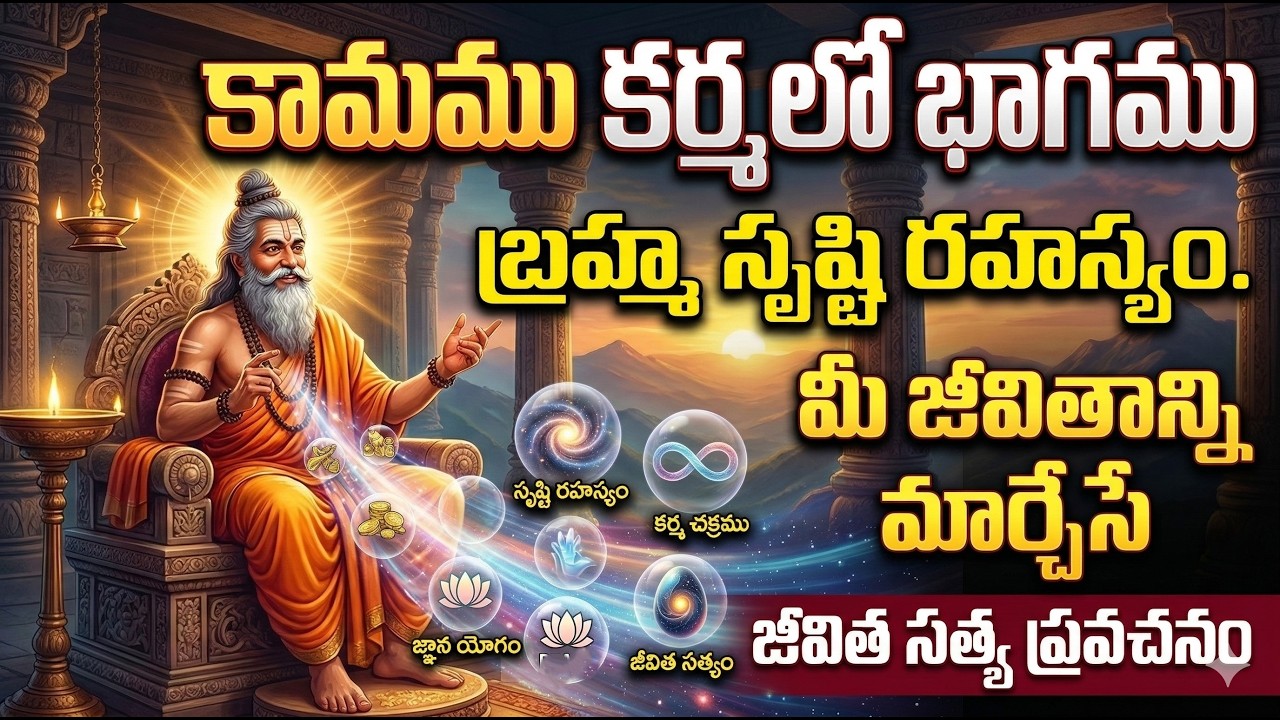 #కామము కర్మలో భాగము , బ్రహ్మ సృష్టి రహస్యం. మీ జీవితాన్ని మార్చేసే  జీవిత సత్య ప్రవచనం