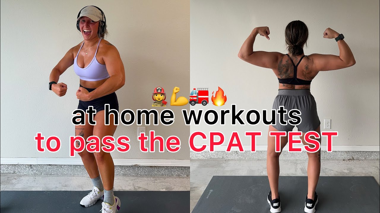 AT-HOME WORKOUTS TO PASS THE FIREFIGHTER CPAT TEST / follow along / 🚒👩&zwj;🚒💪