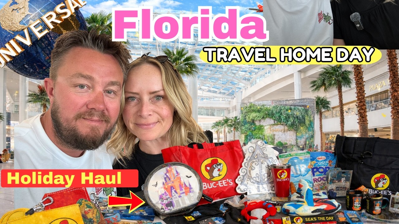 Florida Travel Home Day ✈️ LAST Universal Day + Mummy Breakdown + Lounge Fail + Huge Haul! MCO-LGW