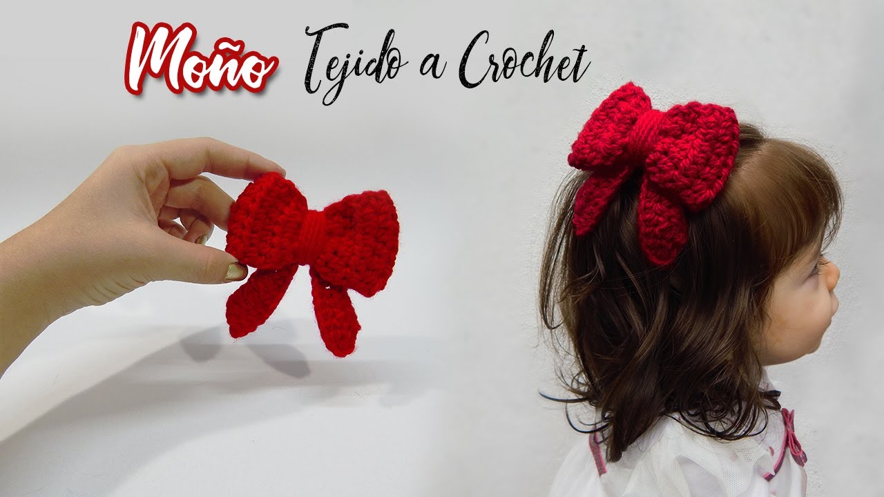 Moño Tejido a Crochet MUY FACIL Broche tejido