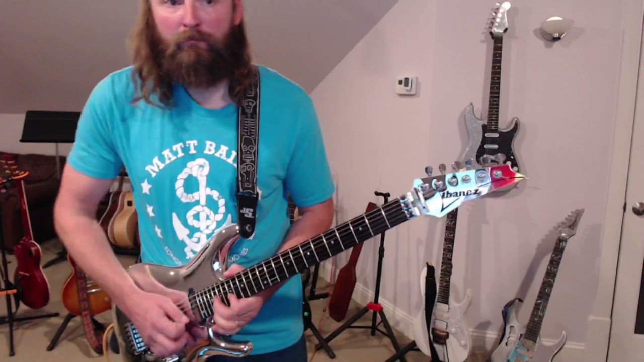 E minor groove guitar warm up- Ibanez JS1CR-Synergy Vai Module-AxeFxIII