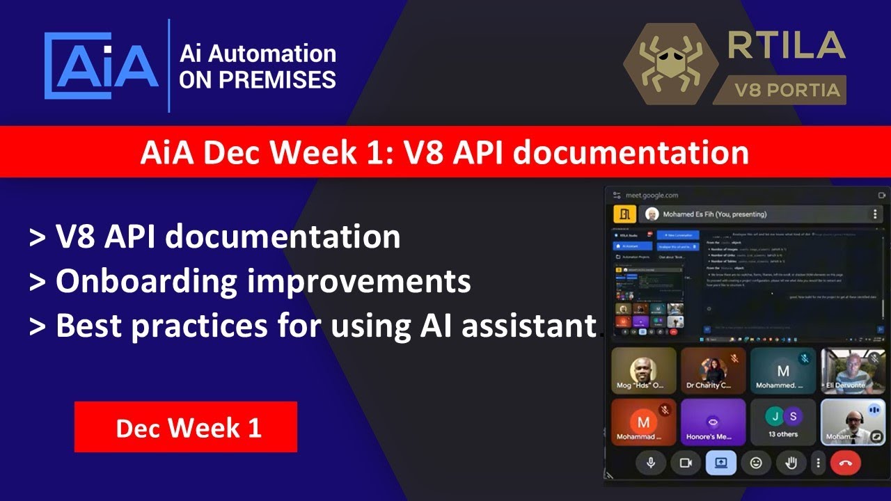 AiA Dec Week 1: V8 API documentation & Ai Assistant Good Practices