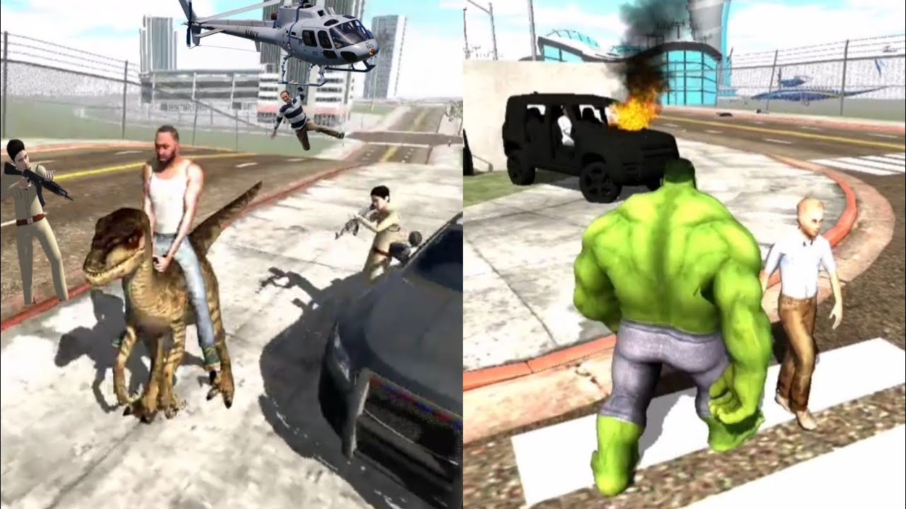 Franklin Brought Home A Baby Dinosaur | Hulk Vs Franklin | Funny Gameplay | Indian Bikes Driving 3D