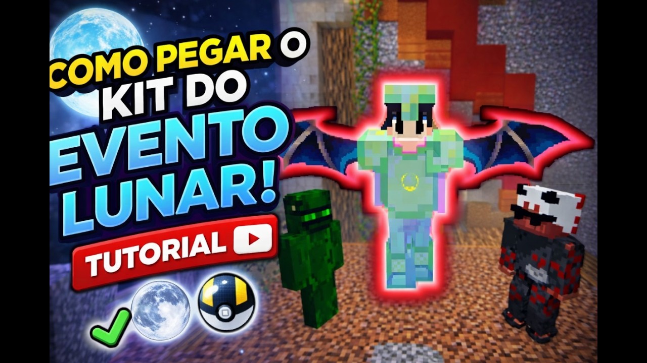 COMO PEGAR O KIT DO EVENTO LUNAR no Pixelmon Brasil!  (PASSO A PASSO)