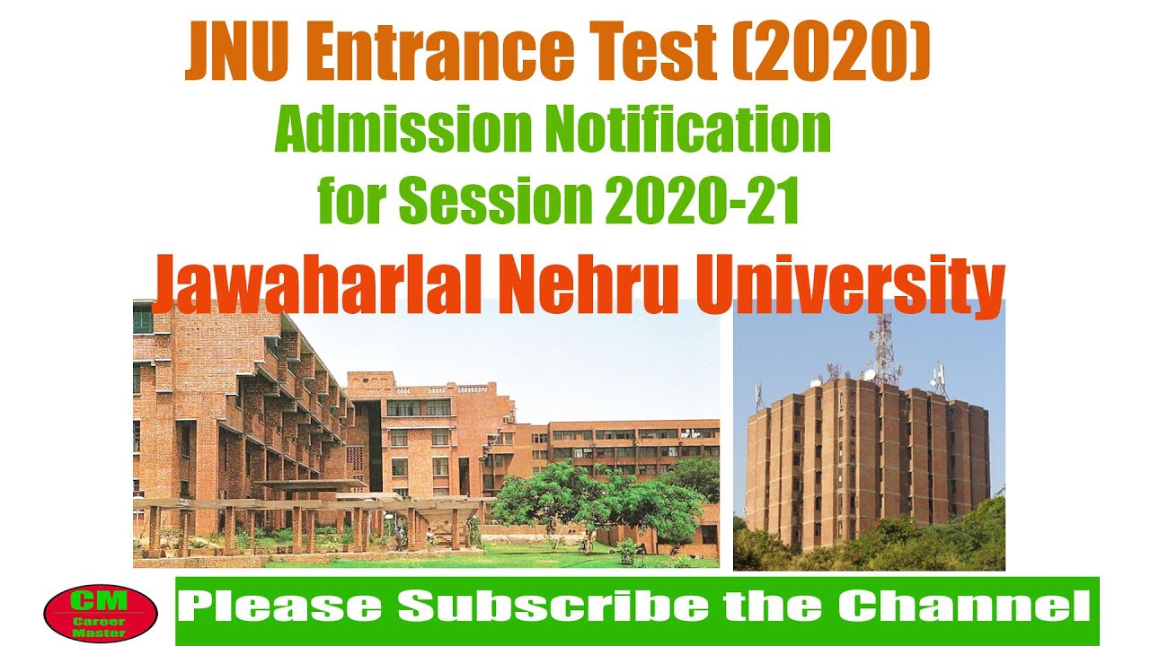 JNU Admission Notification for Academic Session 2020-21 | Jawaharlal Nehru University Admission