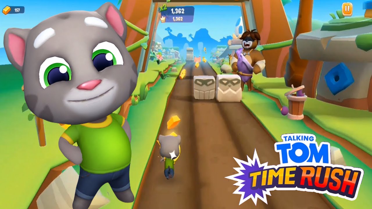 Talking Tom Time Rush - Talking Tom in Dino World - Full Screen Gameplay