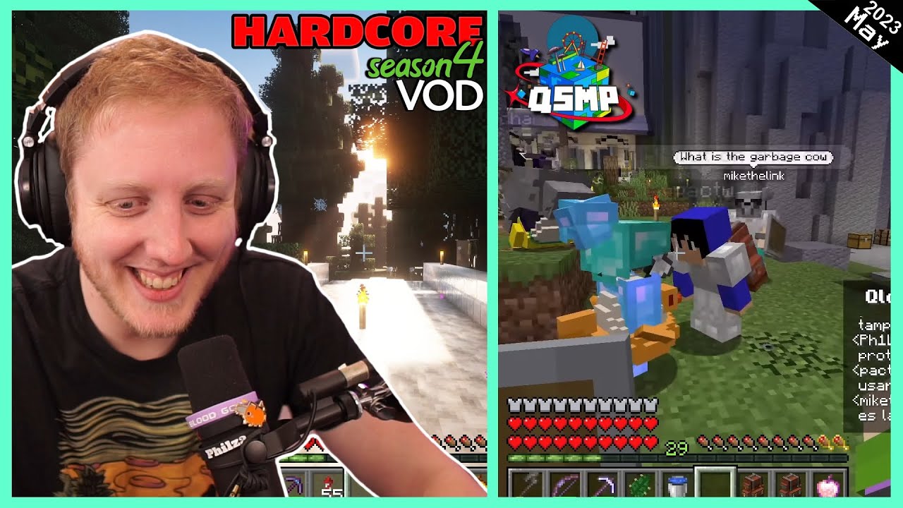 Hardcore & QSMP POV you are Abuelito struggling with sickness - Philza VOD - Streamed on May 3 2023