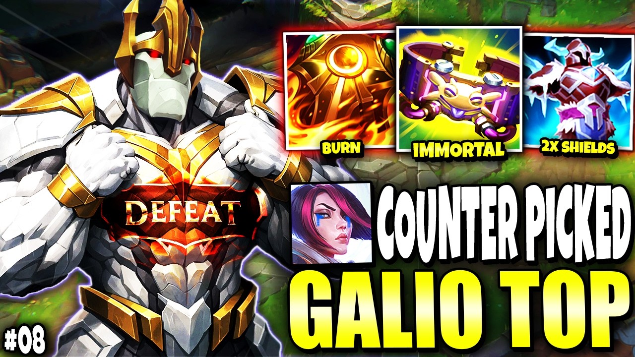 Fiora Top tried to Counter my IMMORTAL GALIO Season 16 Build 💀💀 - Immortal Series #08 | s16 Gameplay