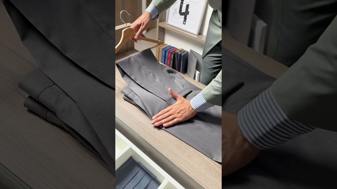 The correct way to hang pants #menstyle #styletips