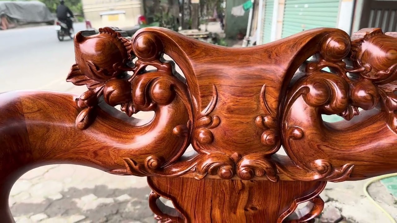Minh quốc đào tay 12 chân 12 gỗ hương đá