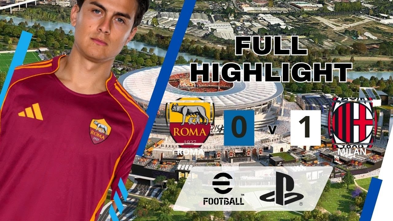 Liga Italia : AS Roma Vs Ac Milan