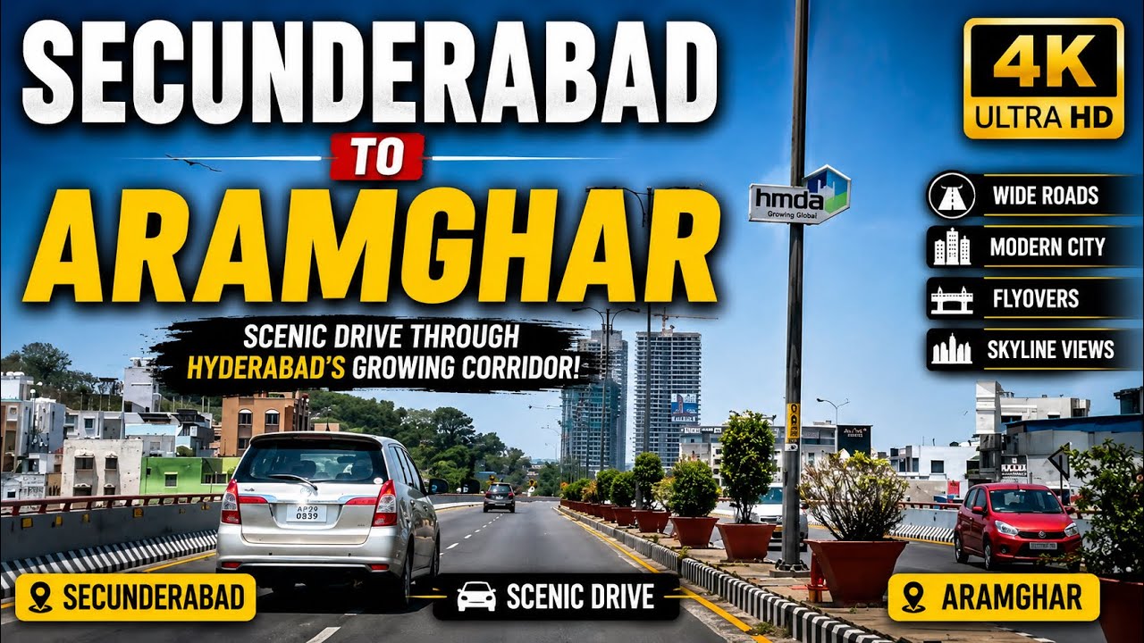 SW Vlog #58 | SECUNDERABAD to ARAMGHAR 2026 🚗 | Hyderabad&rsquo;s Fastest Growing Corridor | 4K Drive