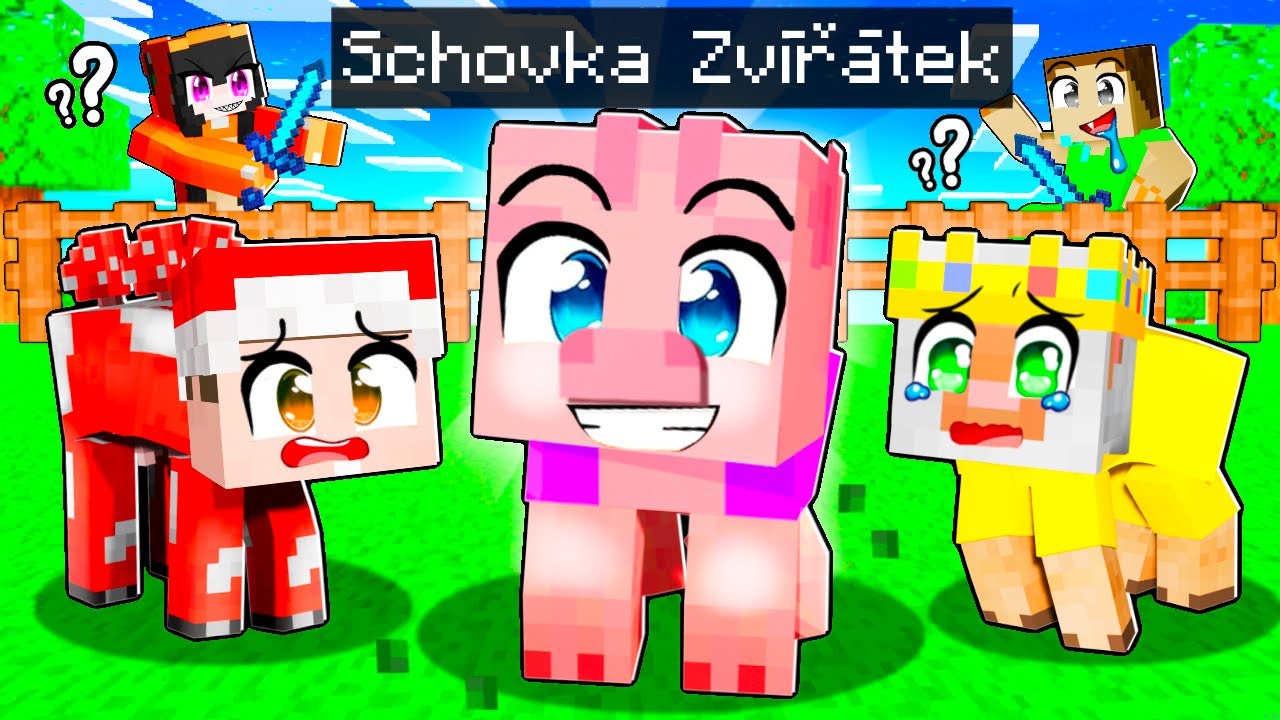 Hrajeme SCHOVKU jako ZVÍŘÁTKA v Minecraftu!