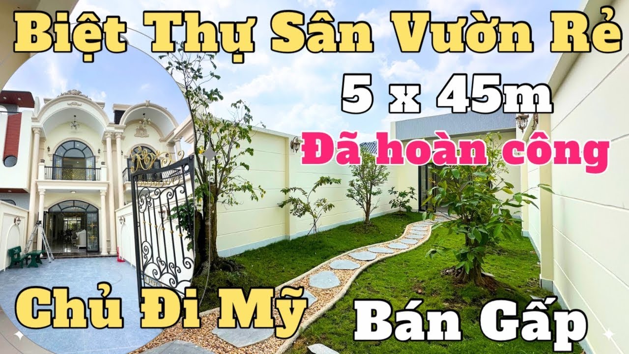 Tâm Tư Bán Biệt Thự Sân Vườn Quá Rẻ Nghỉ Dưỡng Đẹp Ngất Ngây Sổ Hồng Riêng ngay chợ bình chánh