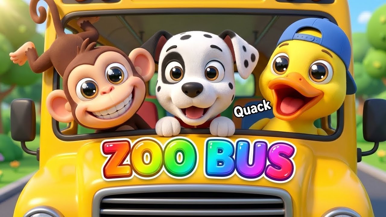 The Animals on the Bus 🚌 Zoo Trip Song | Learn Animal Songs for Kids | DooDooKids